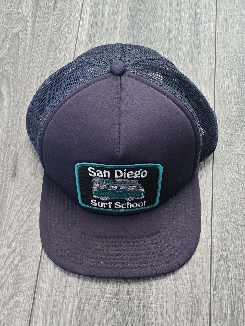 OTTO Navy Teal San Diego Surf School Trucker Hat